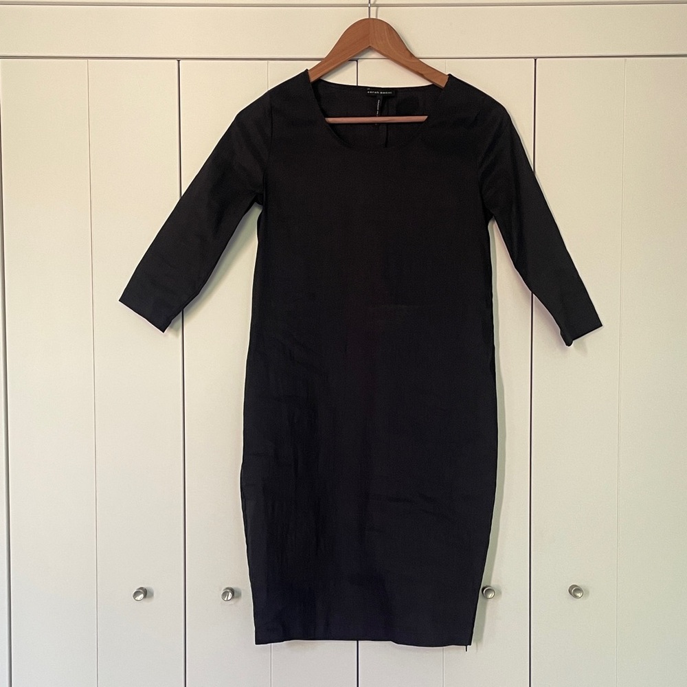 Sarah Pacini Deep Navy Long-Sleeve Sheath Dress